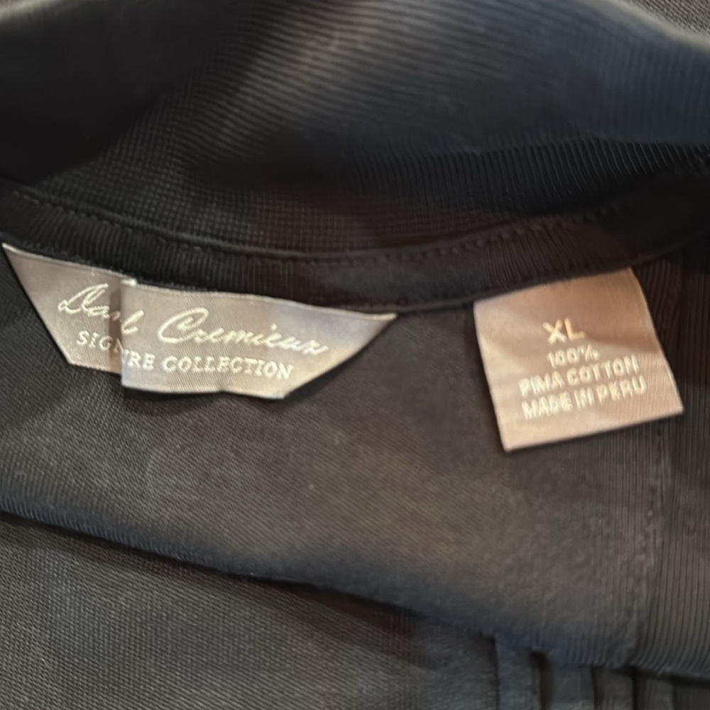 NWT Daniel Cremieux Black Sleeveless Cotton Zip-Up Vest Size XL - Picture 5 of 5